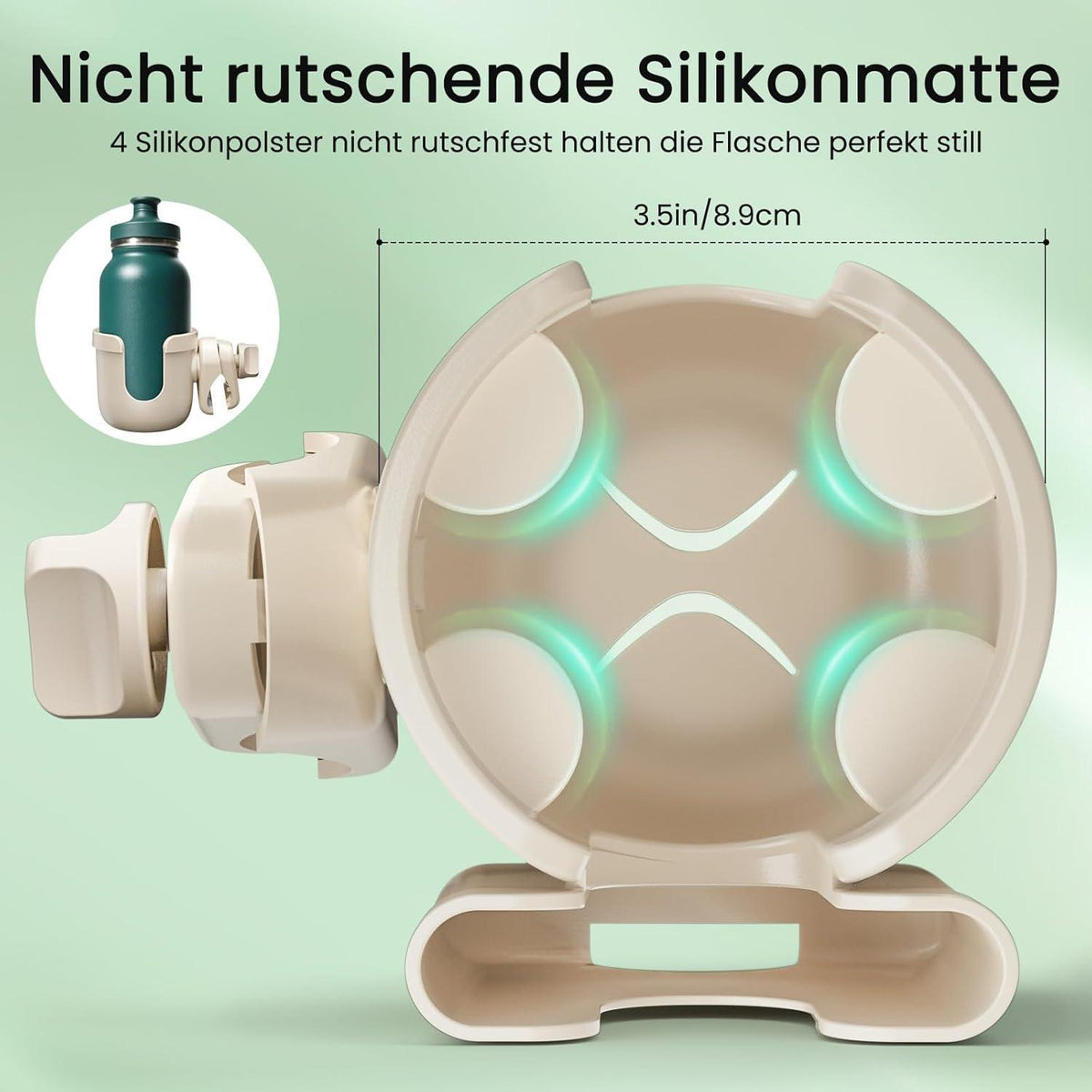 Getränkehalter Rollator & Rollstuhl mit Handyhalterung