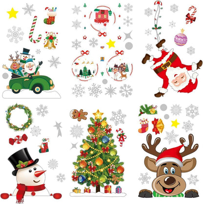 BBLIKE Weihnachtsfensterbilder Schneeflocken