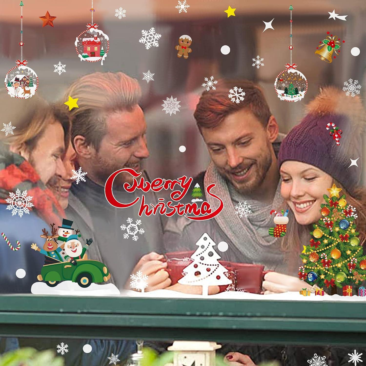 Fensterbilder Weihnachten Schneeflocken 8 Blätter Fenstersticker Türen