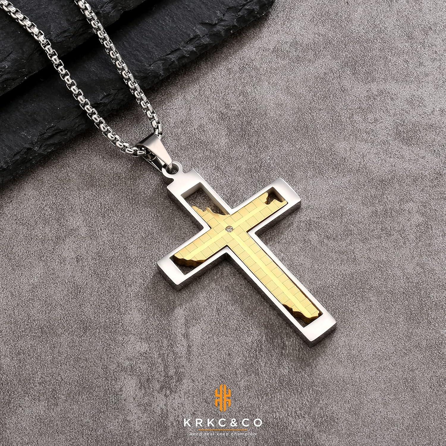 Anhänger Kette 3/2mm Panzerkette Gold/Weißgold Blitz Kreuz Pfeilspitze