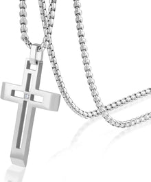 Anhänger Kette 61cm 18K Gold Kreuz Dogtag Pfeilspitze