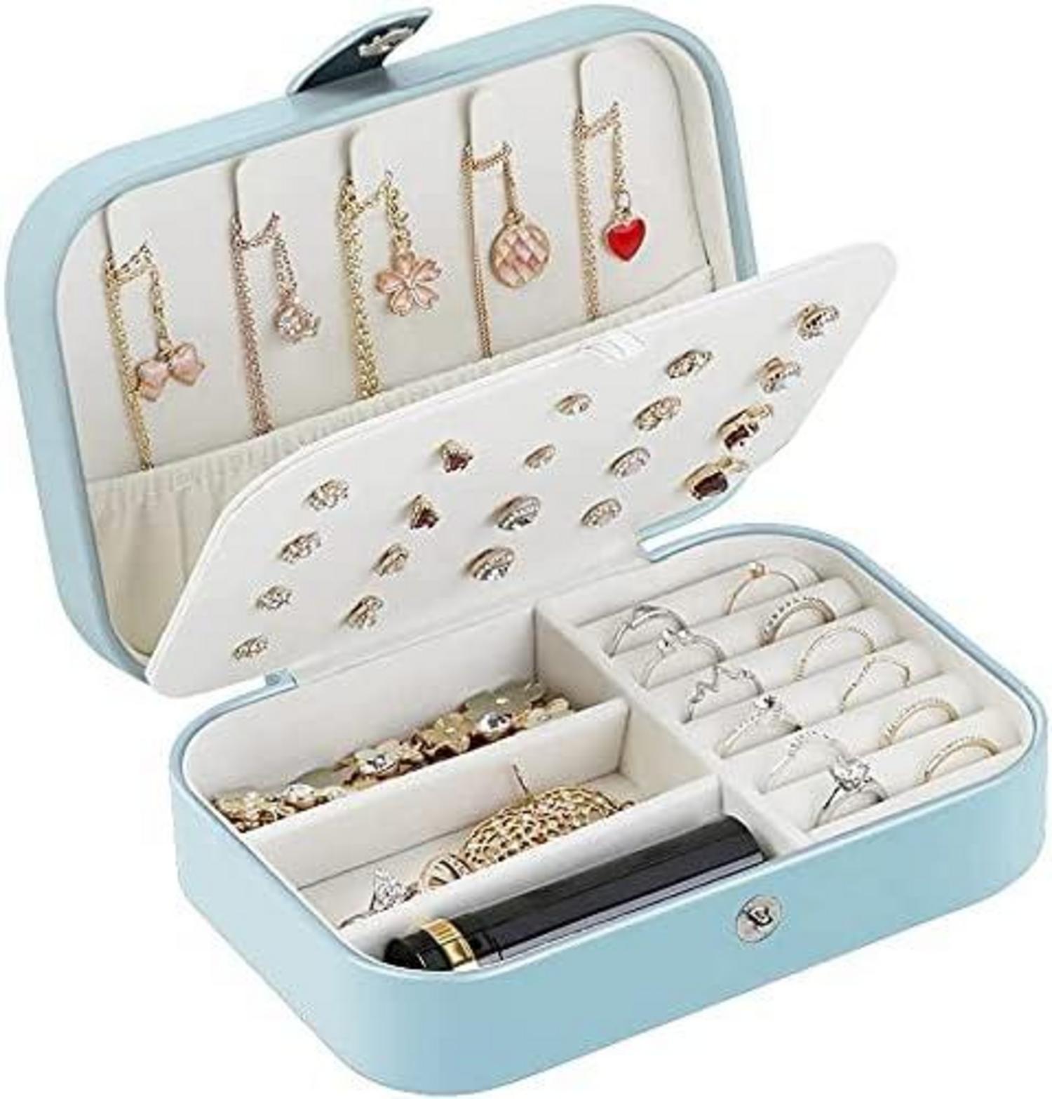 Schmuckkästchen Organizer Reise PU Leder Aufbewahrungsbox für Ringe