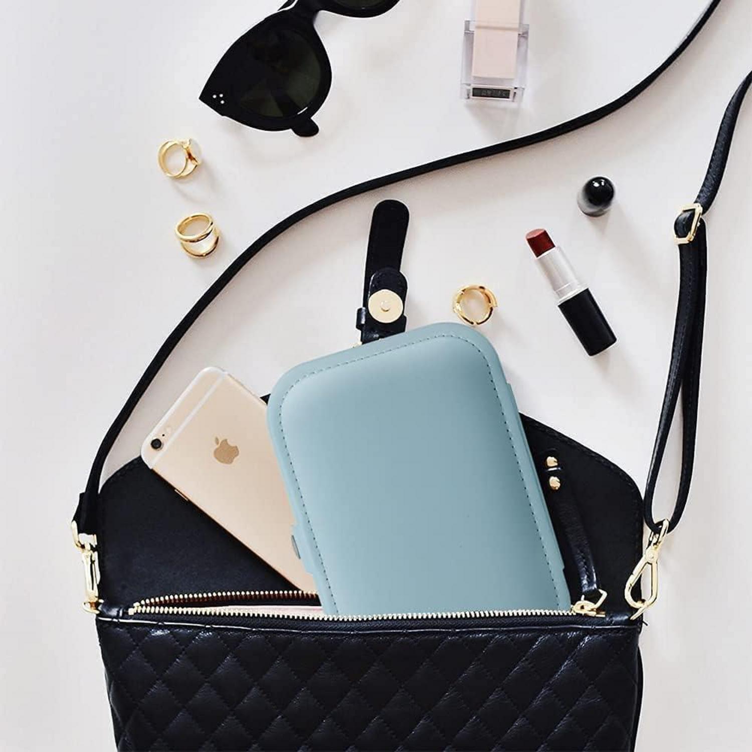 LATIT Schmuckkästchen Organizer Reise PU Leder Aufbewahrungsbox Mädchen Frauen Blau