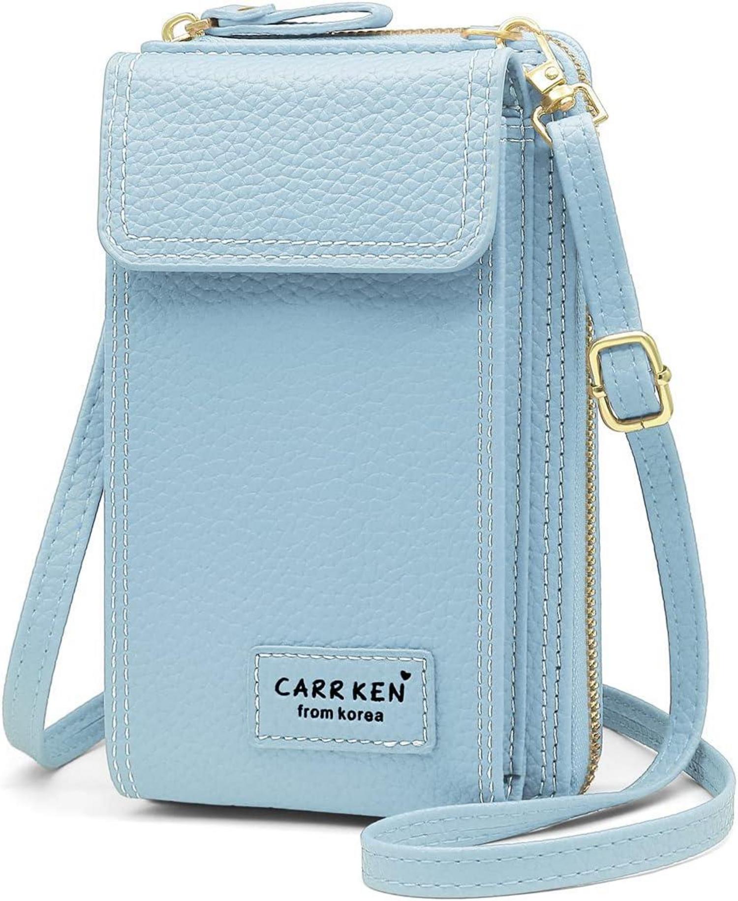 Handytasche Damen Geldbörse PU Leder Umhängetasche Crossbody Tasche