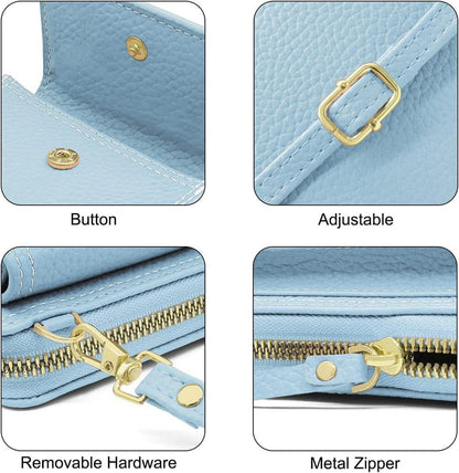 Damen Handytasche Umhängetasche Crossbody Geldbörse - Blau