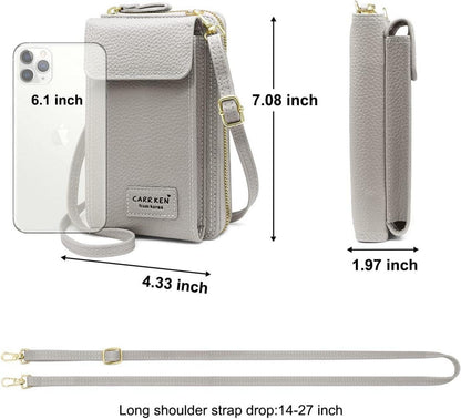 Handytasche Umhängetasche Damen Geldbörse PU Leder Schultertasche