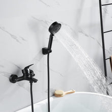 Auralum Badewannenarmatur Schwarz mit Handbrause 5