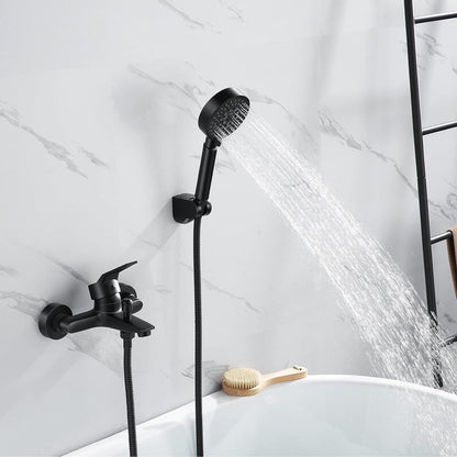 Auralum Badewannenarmatur Schwarz mit Handbrause 5