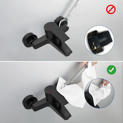 Duscharmatur Schwarz Badewannenarmatur Handbrause 5 Funktionen