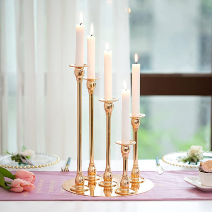 Kerzenleuchter 5-armig Gold Metall Tischleuchter Stabkerze 25cm