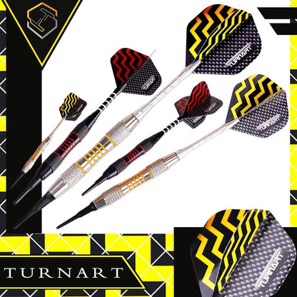 Turnart Dartpfeile Kunststoffspitze 18g 9 Stk +50 Spitzen
