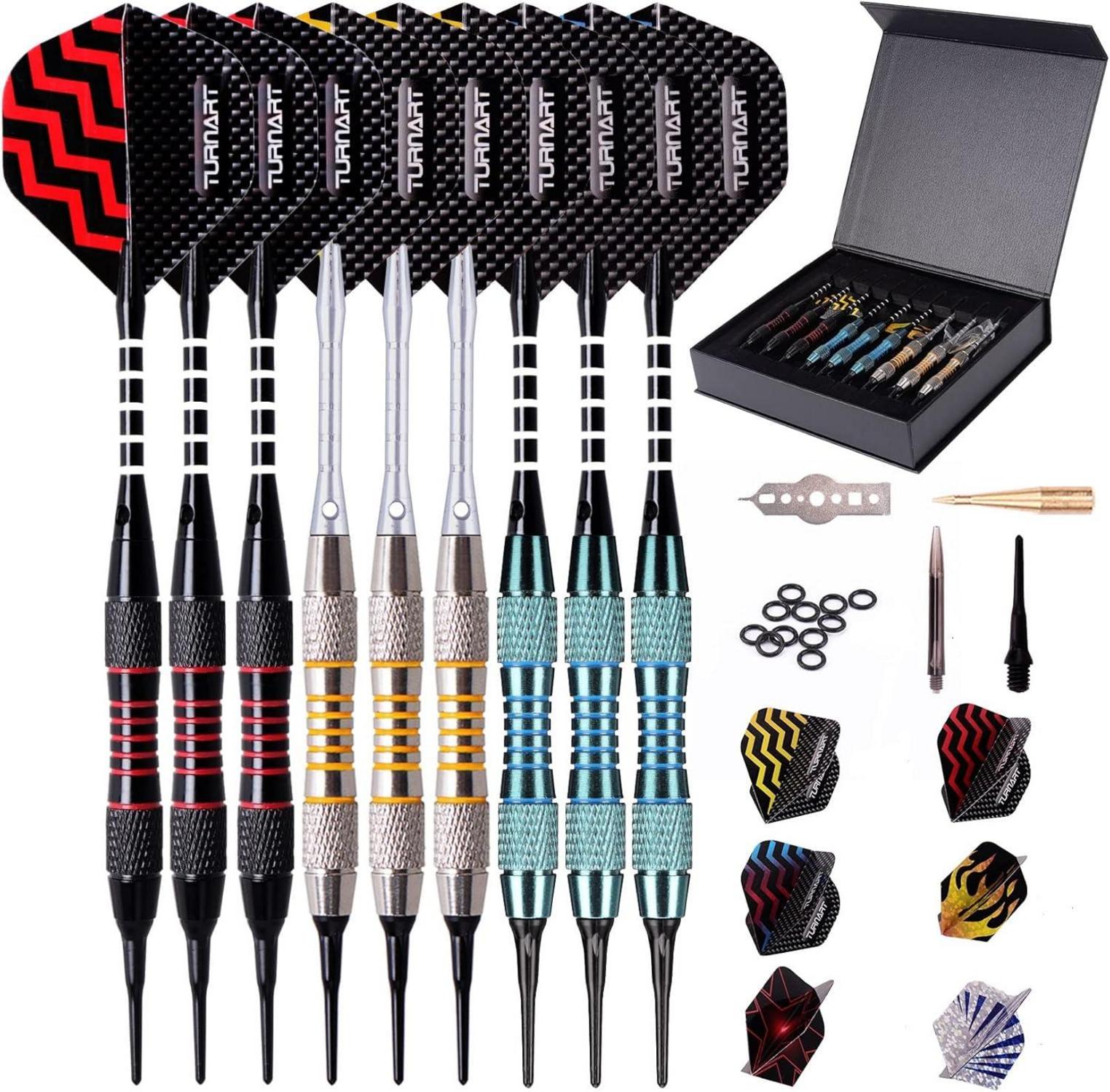 Dartpfeile mit Kunststoffspitze 18g, 50 Zusatzspitzen