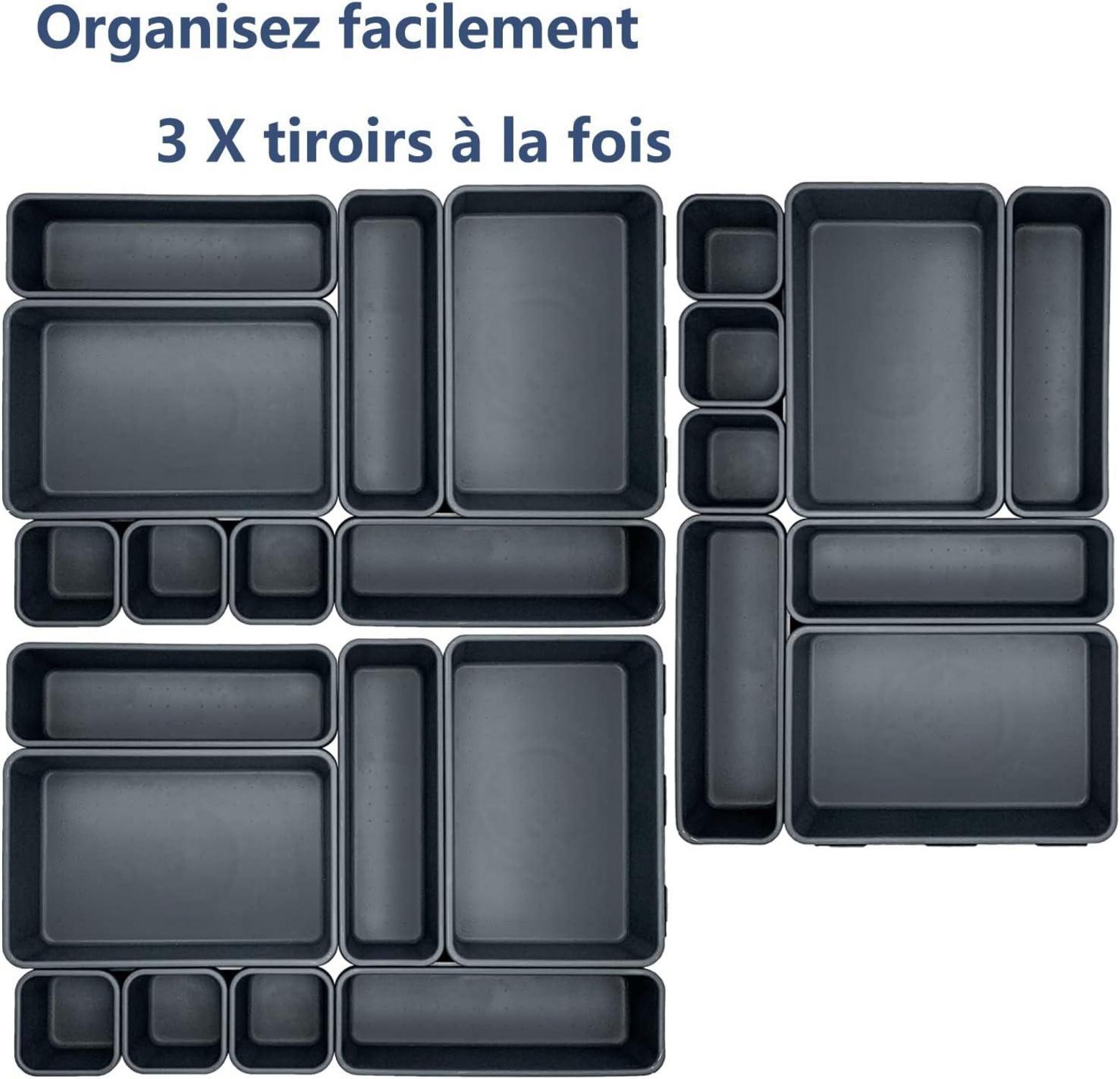 24-teiliges Schubladen Organizer Set Aufbewahrungssystem für Küche