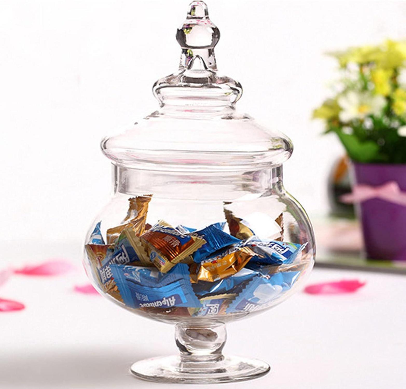 FCQLFYF Bonbonglas Aufbewahrungsglas Transparenter Deckel Candybar
