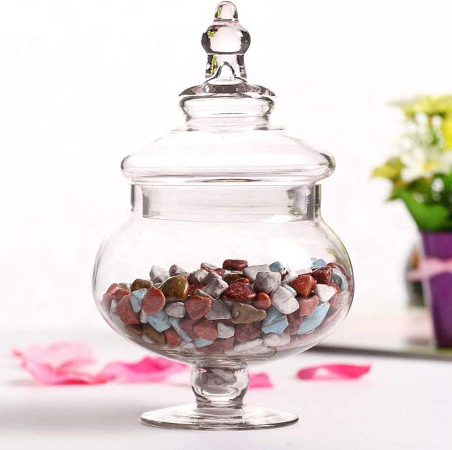 Bonbonglas Aufbewahrungsglas mit Deckel, transparent, Süßigkeiten