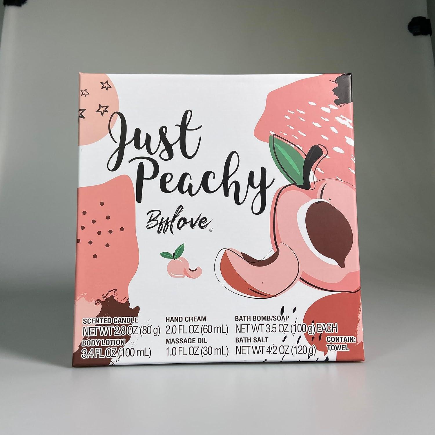 8-teiliges Pfirsich Spa Set für Frauen - Geschenkbox mit