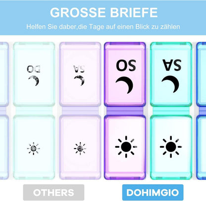 Tablettenbox 7 Tage 2 Fächer Abnehmbar Medikamentendosierer