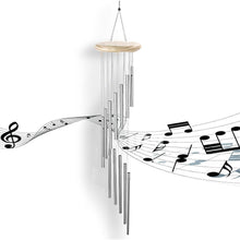 Windspiel Garten 12 Rohre Aluminium Kiefernholz Dekoration