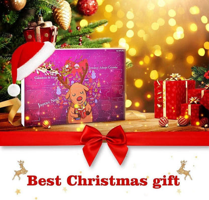 Weihnachts-Adventskalender Schmuck 2024 Mädchen Einhorn DIY 24 Überraschungen