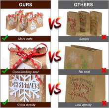 12er Pack Weihnachtstüten Kraftpapier für Süßigkeiten und