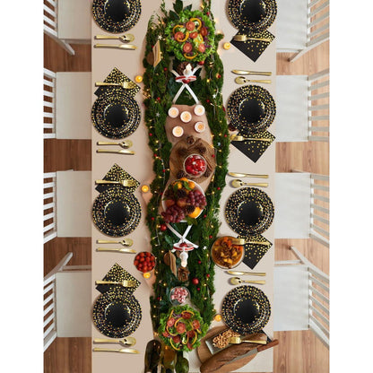 141-teiliges Schwarzesgold Partygeschirr-Set für 20 Gäste