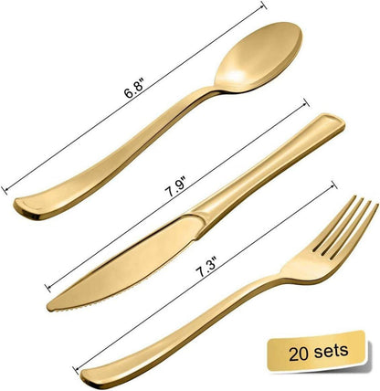 141 Stück Schwarzesgold Partygeschirr Set für 20 Gäste