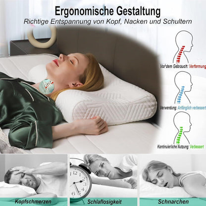 LAMB Nackenkissen Memory Foam 60x36x12 cm mit RUCO-BAC Bezug