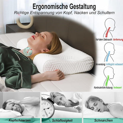 Orthopädisches Memory Foam Nackenkissen mit RUCO-BAC Bezug