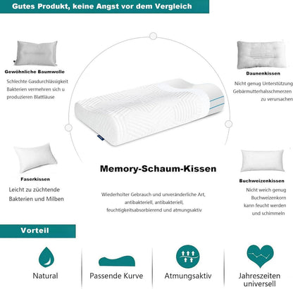 Nackenkissen Memory Foam Orthopädisches Ergonomisches Schlafkissen