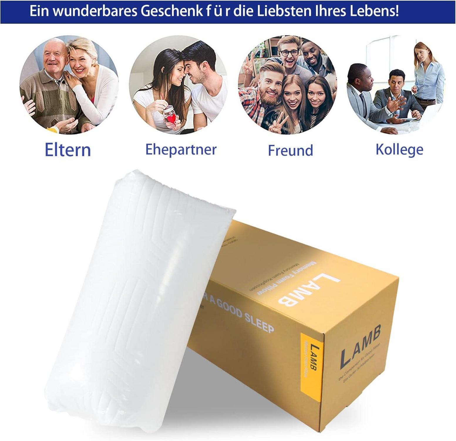 Orthopädisches Nackenkissen Memory Foam RUCO-BAC Bezug 60x36cm Grün