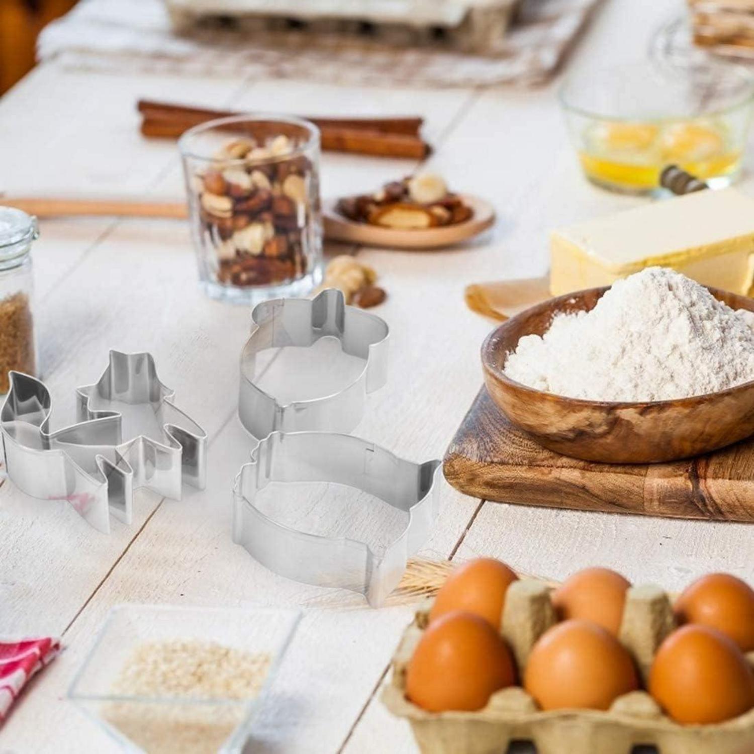 Herbst Erntedankfest Ausstechformen Set Edelstahl Kürbis Eichel