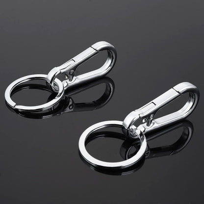 Molain Metall-Schlüsselanhänger Karabiner Haken Organizer 4er Packung silber