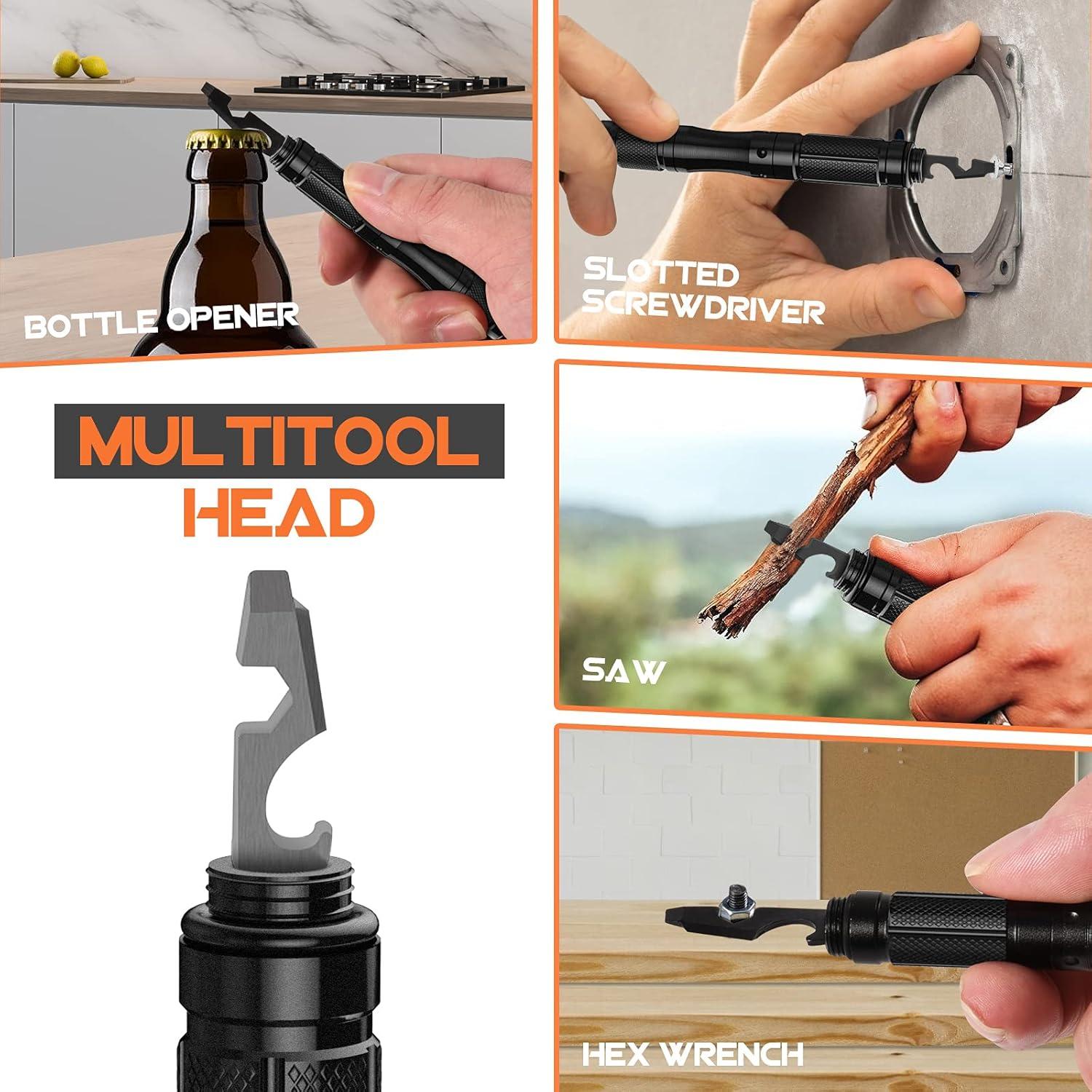 BIIB Multitool Stift LED-Licht Schwarz Magnetisch