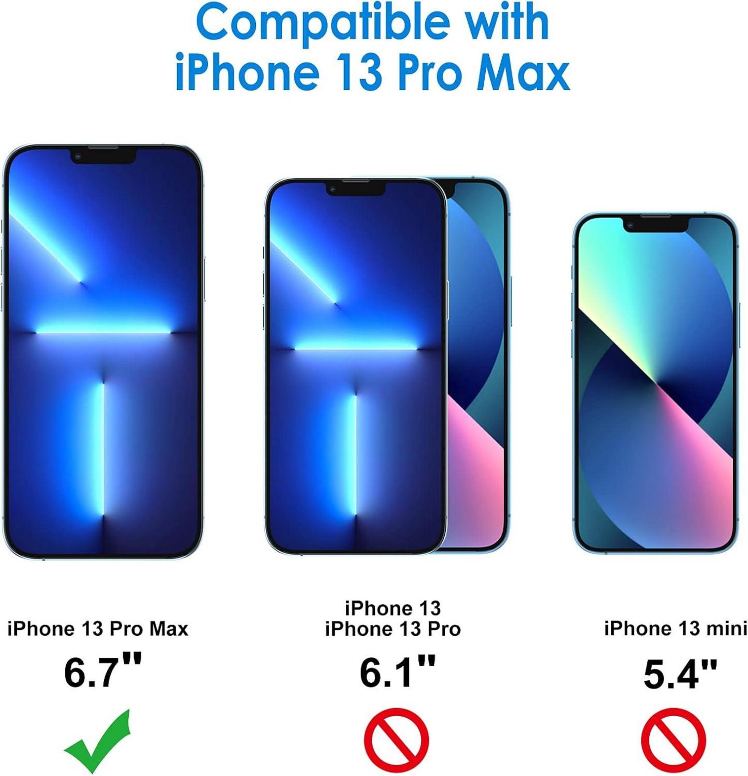 Displayschutzfolie iPhone 13 Pro Max 6,7 Zoll Panzerglas 2 Stück