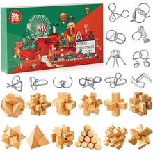 Adventskalender 2024 Knobelspiele Kinder Metall Holz Puzzle