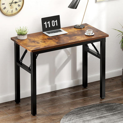 Klapptisch 80x40 cm, kein Aufbau, Home Office Schreibtisch Grau/Schwarz