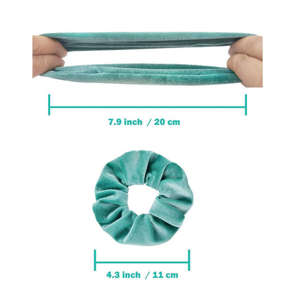 12er Set Samt Scrunchies Haargummis für Damen und Mädchen, Pastellfarben