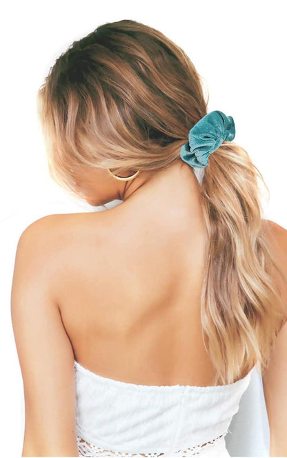 Haargummis Scrunchies Samt Damen Mädchen Weich Elastisch Pastell 12er