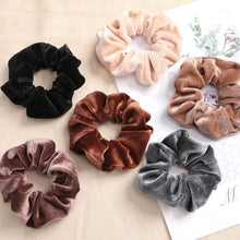 Scrunchies Samt Haargummis Damen 12 Stück Neutrale Farben