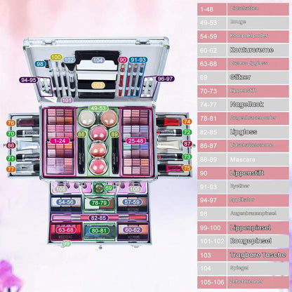 Make-up Geschenkset für Gesicht, Augen & Lippen