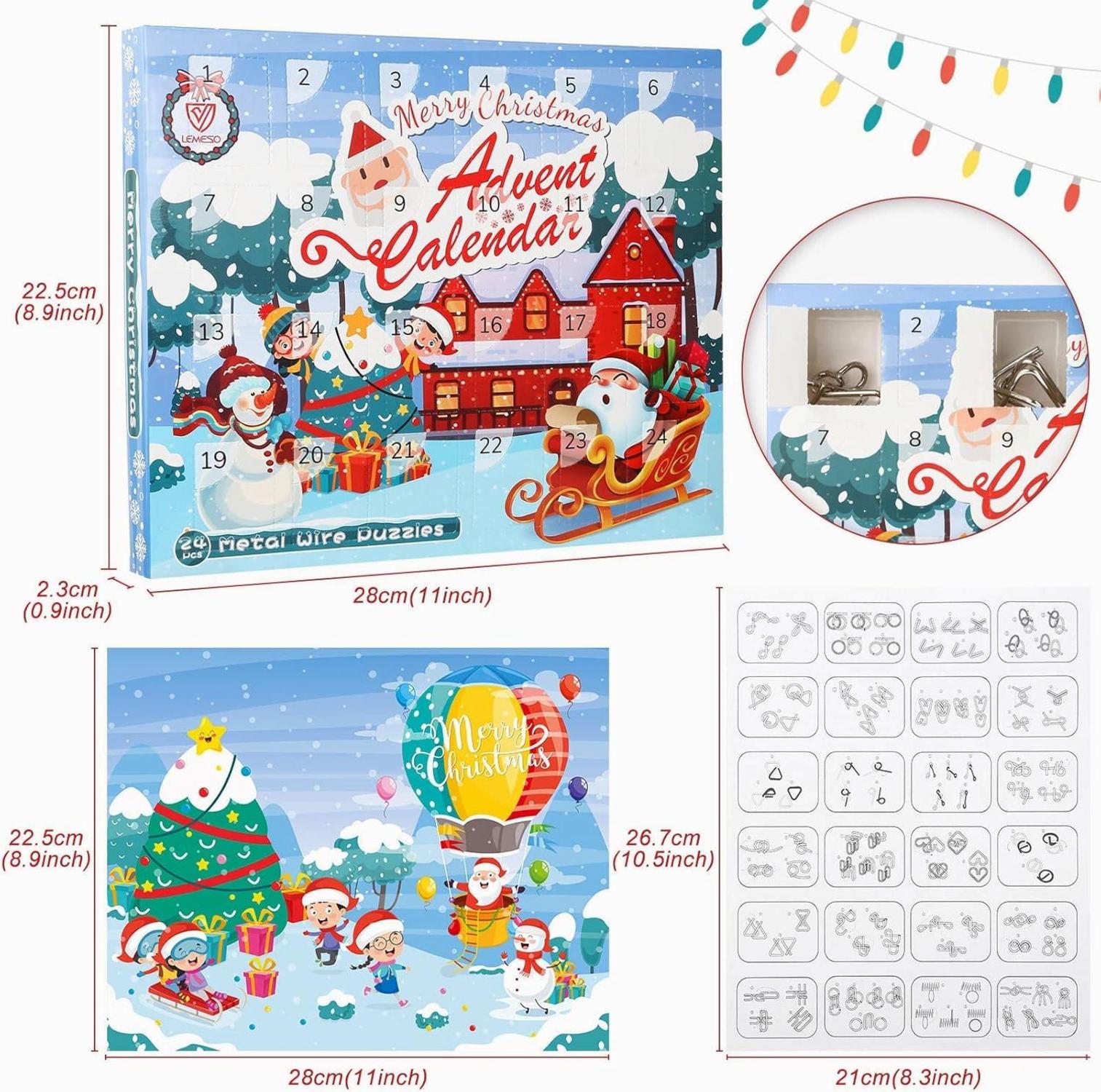 Metall Knobelspiele Adventskalender Weihnachten Geschenk