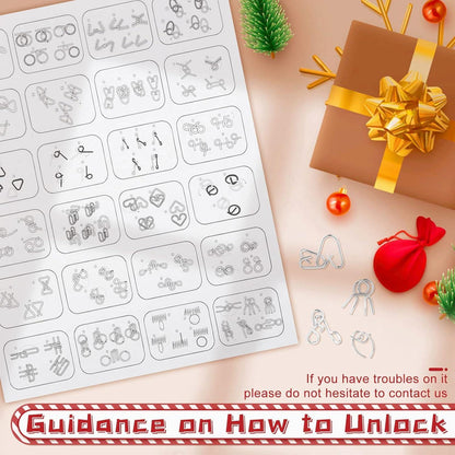 Adventskalender Metall Knobelspiele 24 Puzzle Spielzeug Weihnachten