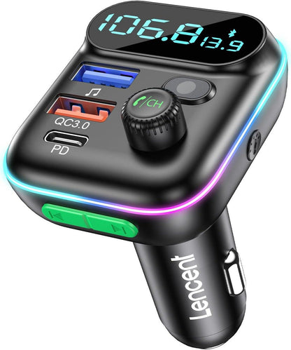 Bluetooth FM Transmitter Auto Radio Adapter USB PD Typ-C QC 3.0