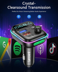 FM Auto Transmitter Bluetooth Adapter V5.0
