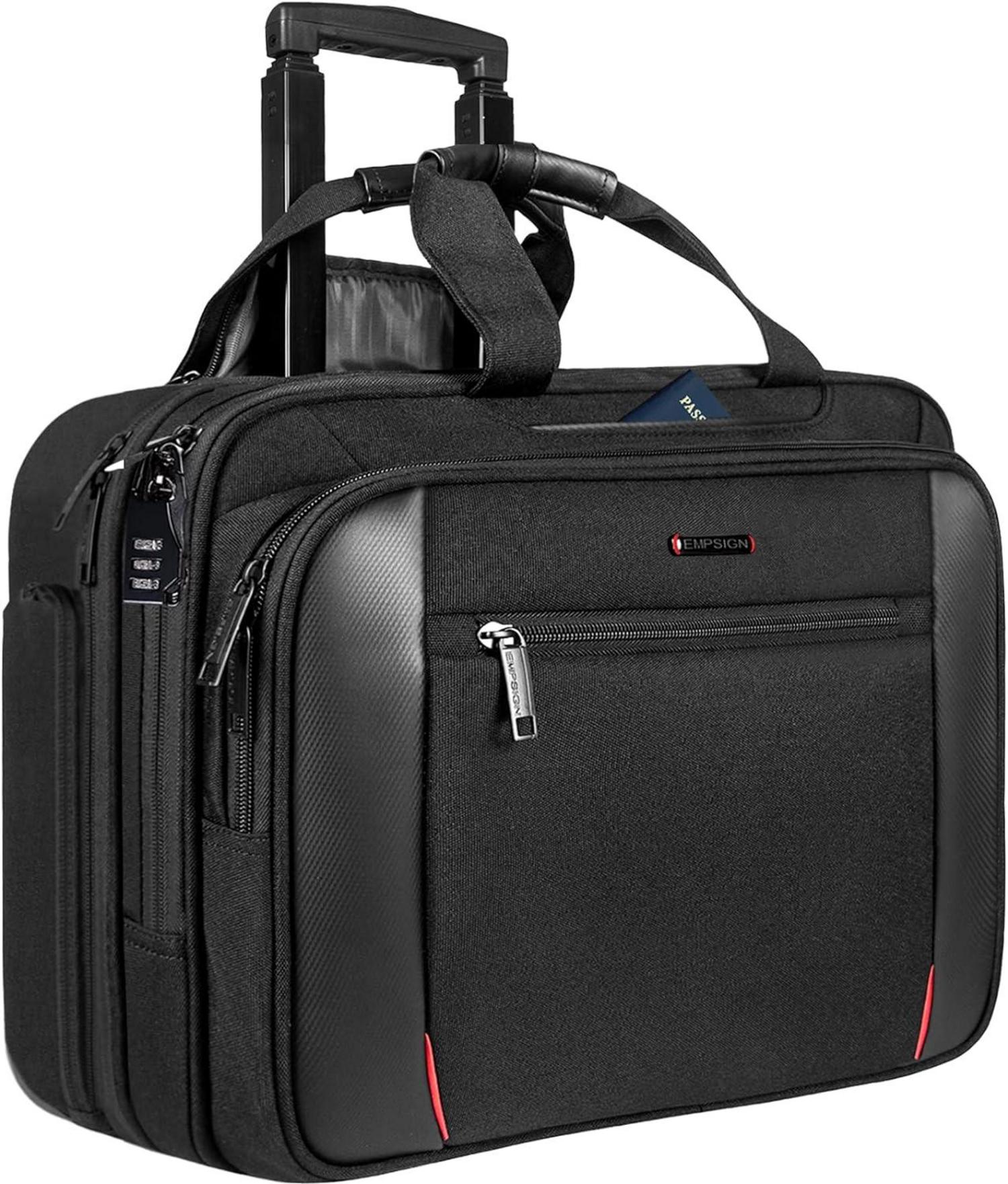 Rollender Laptoptrolley für 17,3 Zoll Laptop, wasserdichte