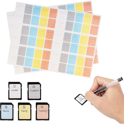 120 Stück Mehrzweck-Etiketten Aufkleber SD XQD CF USB Flash