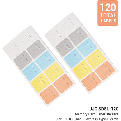 120 Stück Mehrzweck-Etiketten Aufkleber SD XQD CF USB Flash