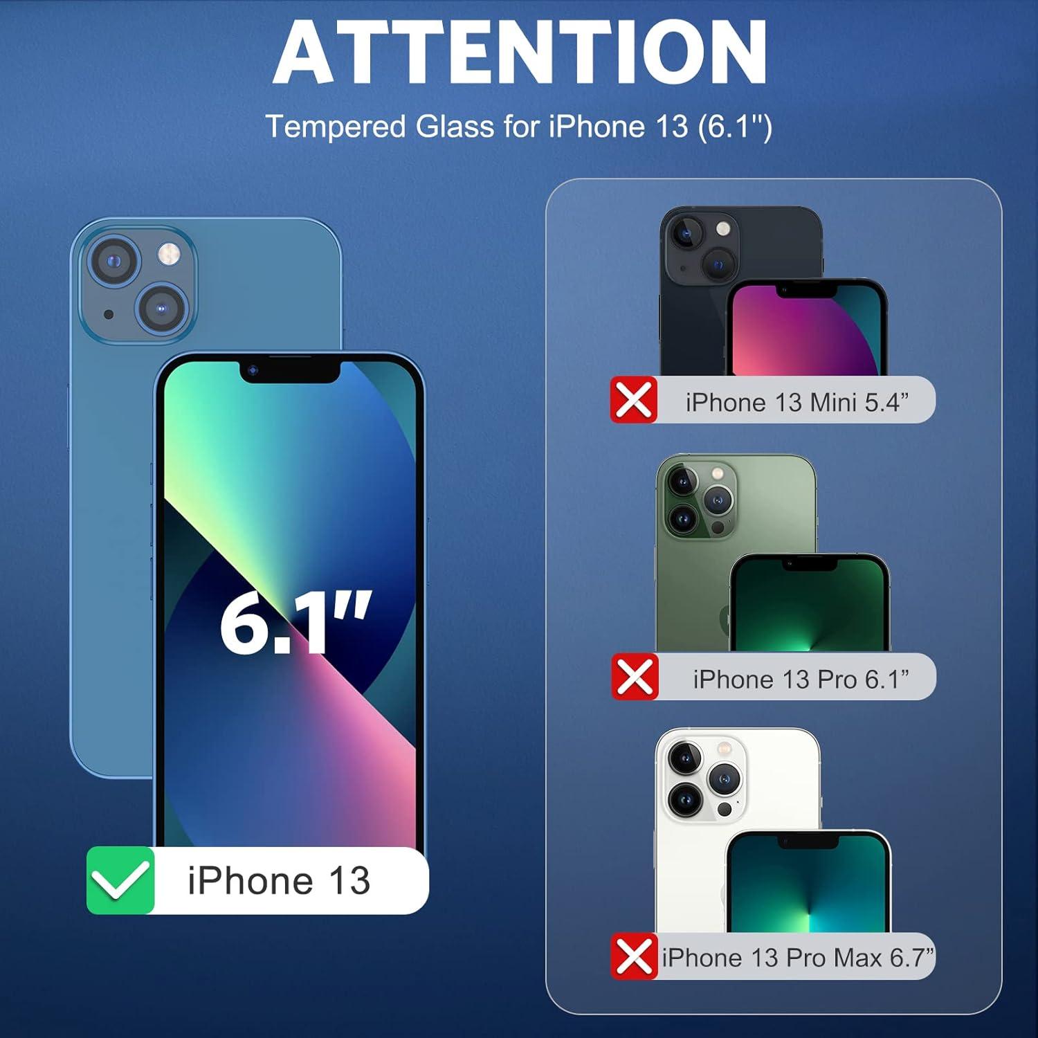 Panzer Schutz Glas Rahmen-Installationshilfe iPhone 13 Kamerafolie 9H