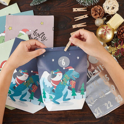 Adventskalender 24 bunte Papiertüten zum Selbstbefüllen
