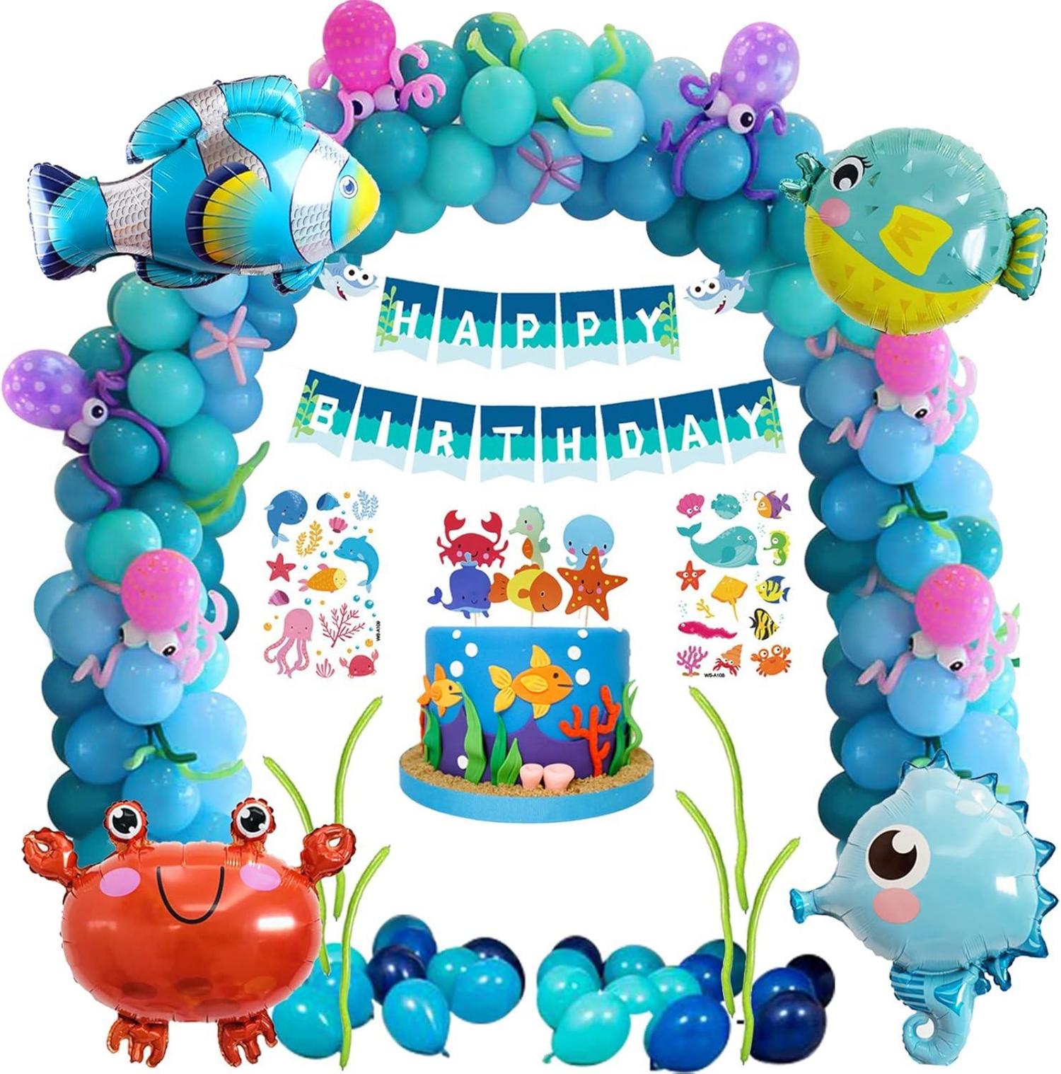 Unterwasserwelt Geburtstagsdeko Ballons Meer Jungen Mädchen